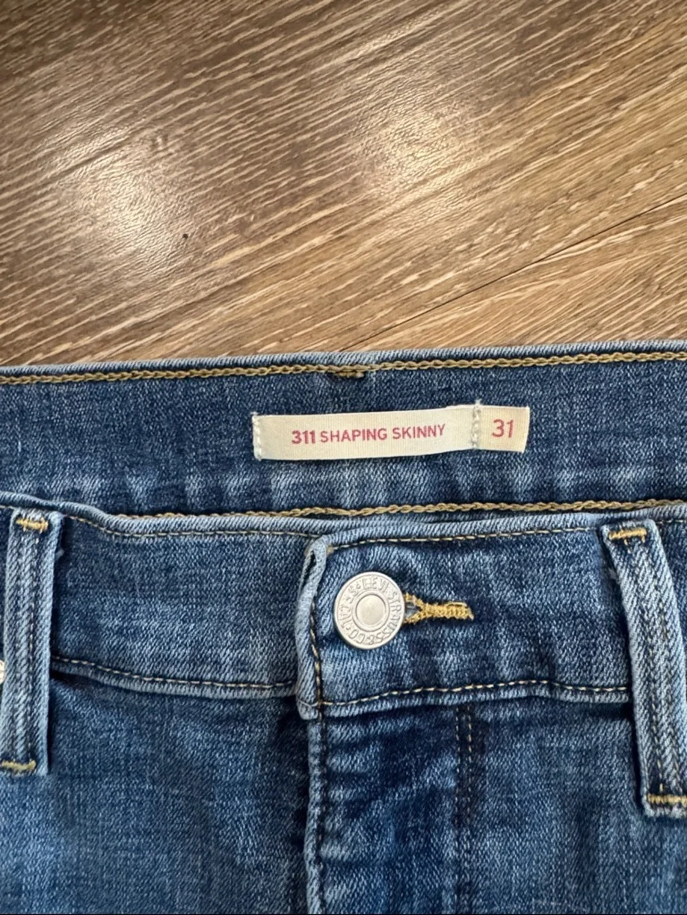 Levi's 311 Blue Distressed Skinny Jeans - Picture 2 of 9